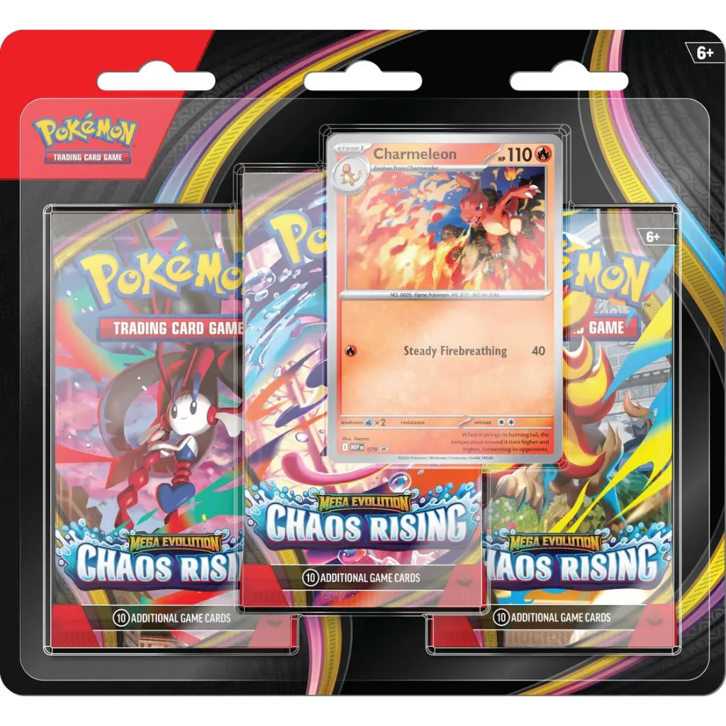 Mega Evolution Chaos Rising - 3-pack blister